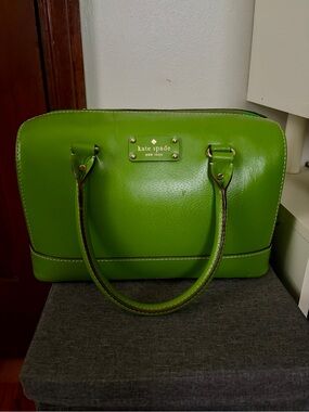 Kate Spade Apple Green Dome Satchel Handbag